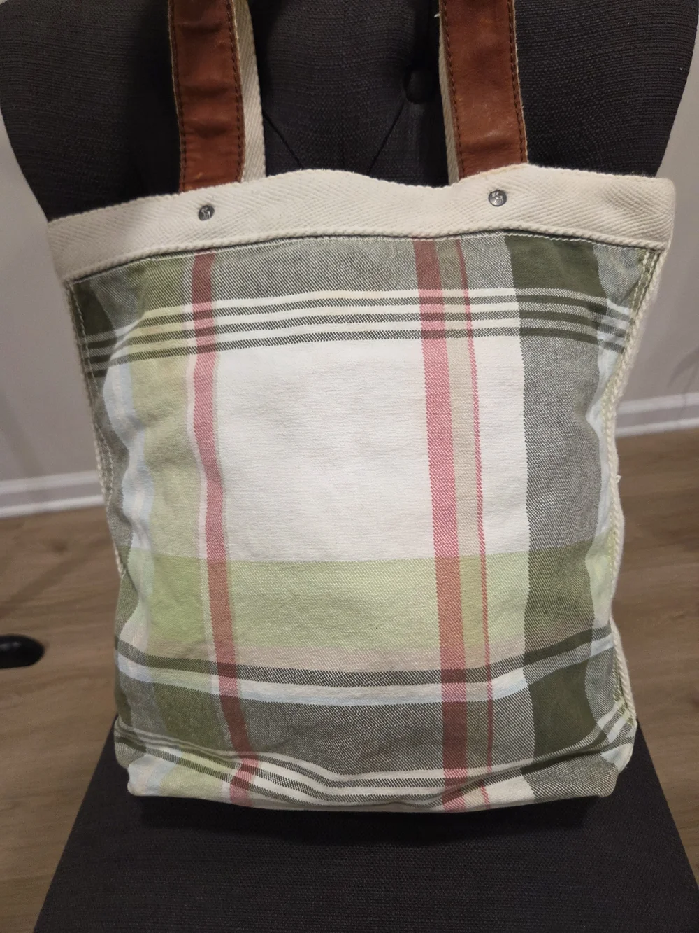 Abercrombie & Fitch Tote Bag Women OS Vintage Plaid School Teacher Y2K Preppy